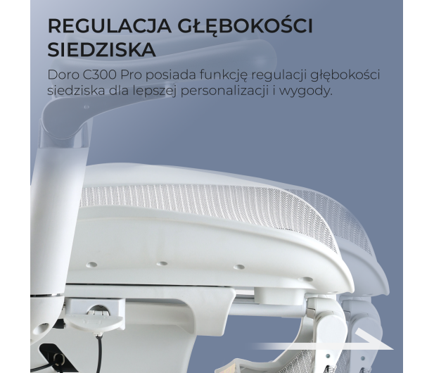 Sihoo DORO C300 Pro Mesh biały - 1542249 - zdjęcie 12